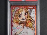 a close up of a card in a plastic case on a table