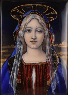 an image of a painting of a woman wearing a veil