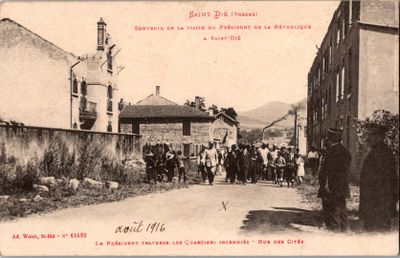 CPA : Visite du Président de la République à Saint-Dié (Vosg…