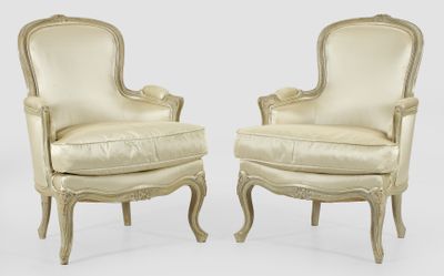 pair of louis xv style armchairs