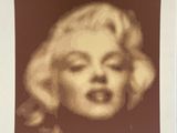 an image of a painting of a woman ' s face with her eyes closed