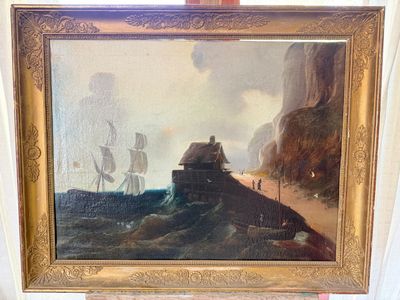 a picture of a painting hanging on a wall