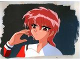 an image of a painting of a woman with red hair