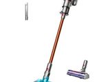 a close up of a cordless vacuum cleaner with a stick