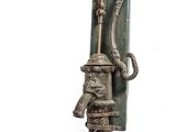 an image of a metal door handle with a rope on it