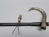 a metal handle that is attached to the handle of a hammer