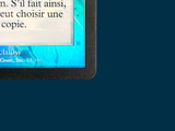 a message on the screen of a tablet computer