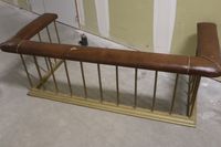 Siège de foyer "club fender" anglais en laiton et cuir havan… (photo 2)