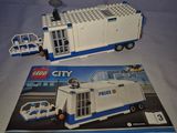 a lego city police truck and a lego police car