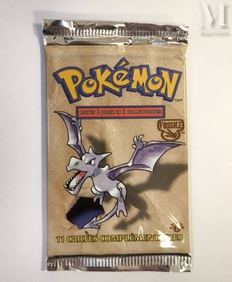 a close up of a bag of pokemon trading cards on a table