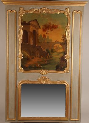 une photo d'un miroir sur lequel est peinte une image