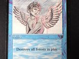an image of a card with a drawing of an angel on it
