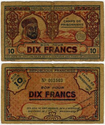 deux anciens billets de banque français