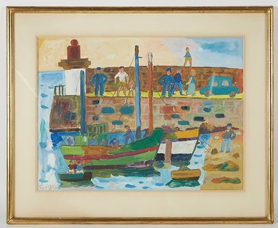 SEGAL Simon (1898/1969) - "Port Normand", gouache, signée en…