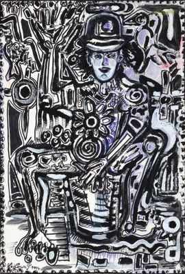 LE COUR Patrick - Le musicien (1994) - Technique mixte sur p…