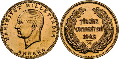 an image of a gold coin with a portrait of a man on it