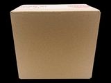 an open cardboard box on a black background with a black background