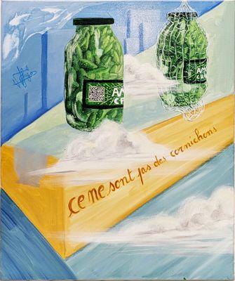 Hugues MINDER dit HUGO (1950) "Mensonge 2" Acrylique sur toi…