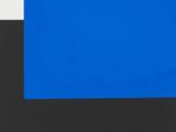an image of a blue and black square on a white background