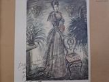 an image of a drawing of a woman in a dress