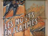 Affiche française du film « Les Monts en flammes », représentant un homme à cheval