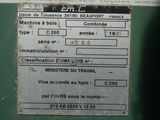 a label on the side of a machine indicating the location of the machine