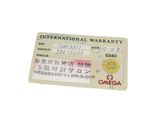 an image of an international warrant card on a white background