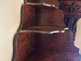 stairs made of wood and metal in a room with a rug
