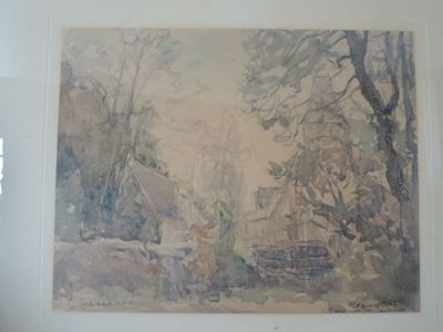 une photo d'une photo d'un tableau sur le mur