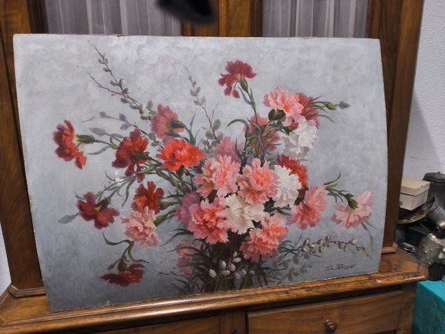 FLO PRESSON (XXème siècle) « Nature morte au bouquet de fleur ». ...