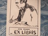 the cover of a book with a drawing of a man sitting at a desk