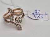 a gold ring with diamonds on it and a price tag with a price tag
