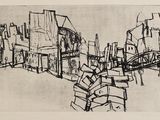 une image représentant un dessin d'une ville avec de nombreux bâtiments