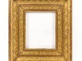 a gold frame with a white background and a white background