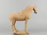 statue of a horse with a saddle on it ' s back