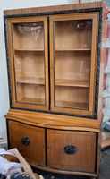 Buffet deux corps en merisier et éléments en bois noirci fin…