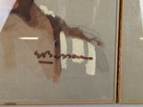 two paintings of a man with a hat and a tie