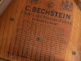 a close up of a piano with a label on it