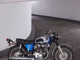 a motorcycle that is parked in a parking garage