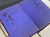 a blue book with a picture of a bird on it