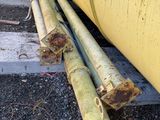 a large pipe that is sitting on the side of the road