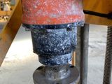 a close up of a machine that is on a pallet
