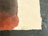 a picture of a painting of a person sitting on a bench