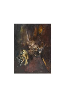 une image représentant une peinture d'un nid d'oiseau posé sur une table