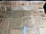 a map of the british empire on display on a table