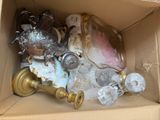 a box full of glass and other items that are in it