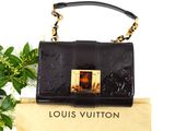 louis vuitton black leather handbag with gold hardware