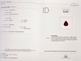 a picture of a red diamond on display in a book