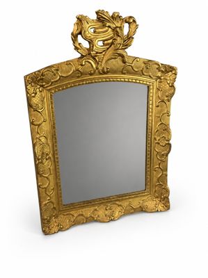 an image of a gold framed mirror on a white background