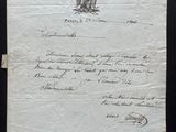 an old document with a picture of an eagle on it